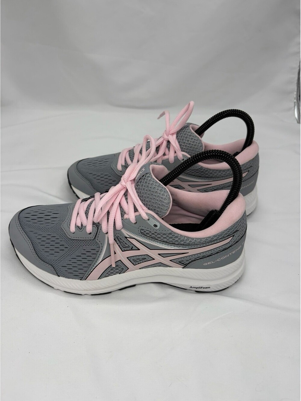 ASICS GEL-Contend 7 Womens Size 6.5 Grey Pink Running Shoes Sneakers 1012A911